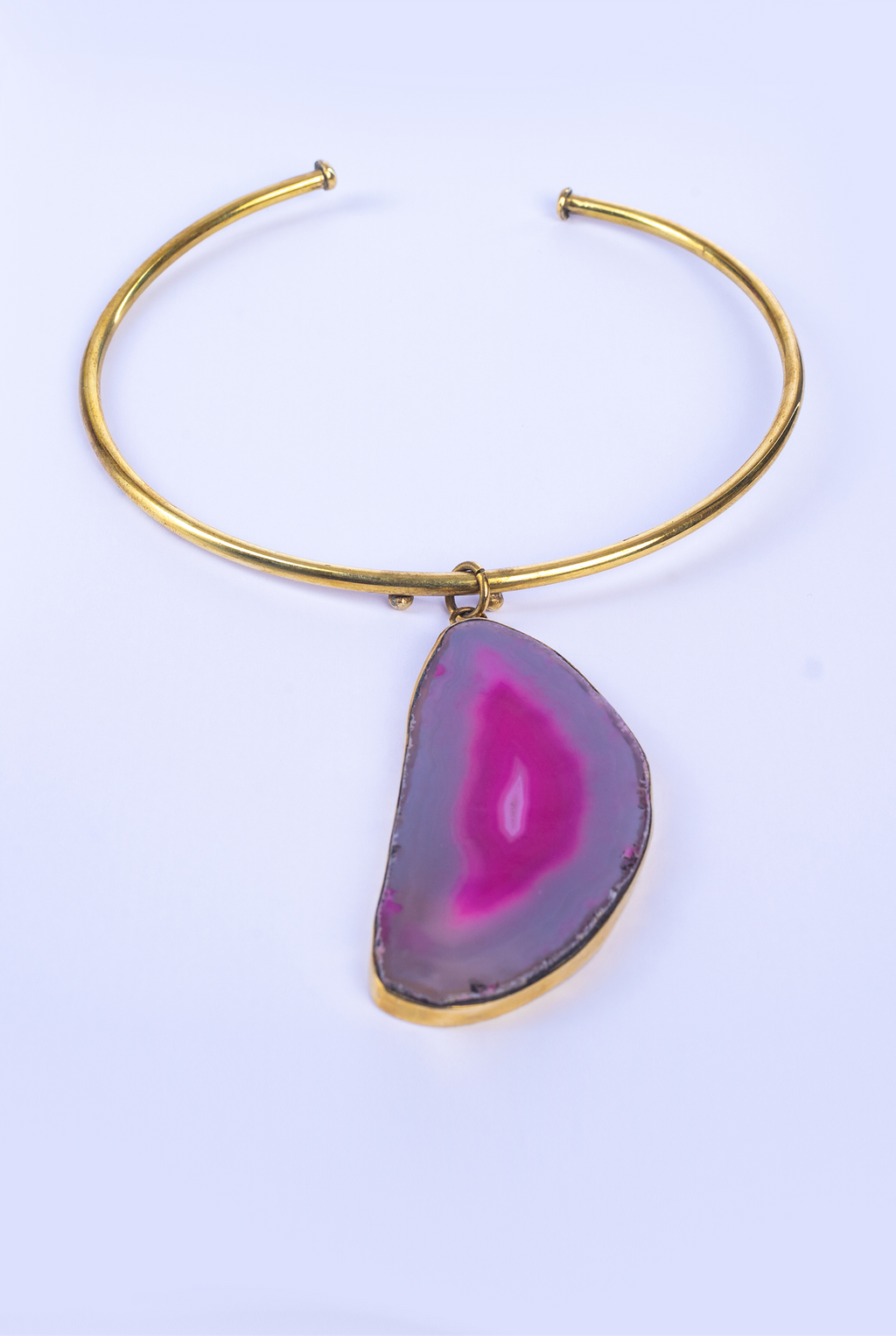 Agate Brass Choker