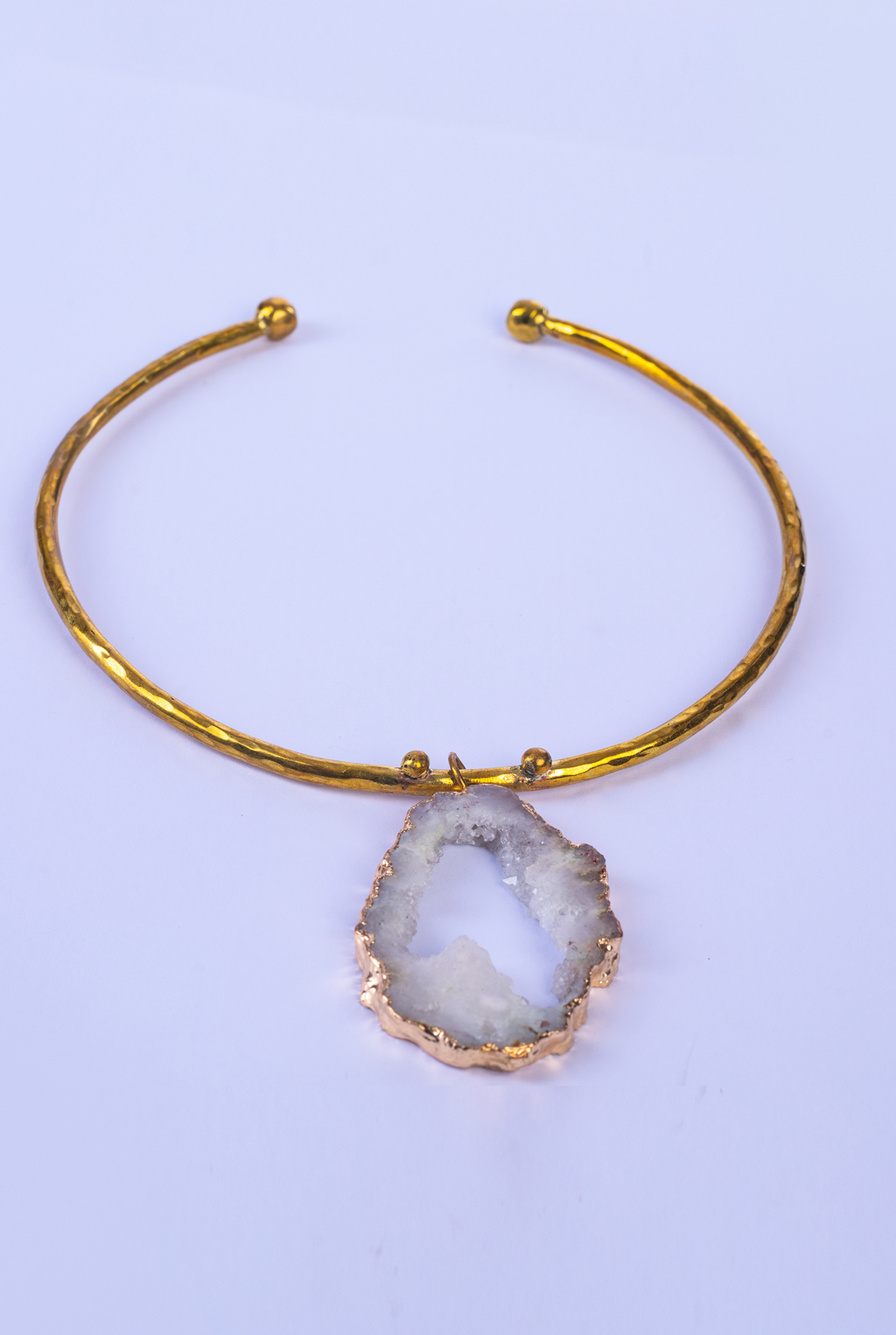 Minimalist Brass Choker (Gemstones)