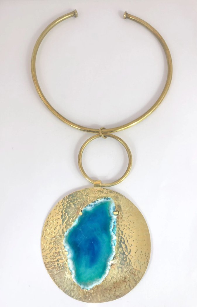 Brass Agate Choker (Round)