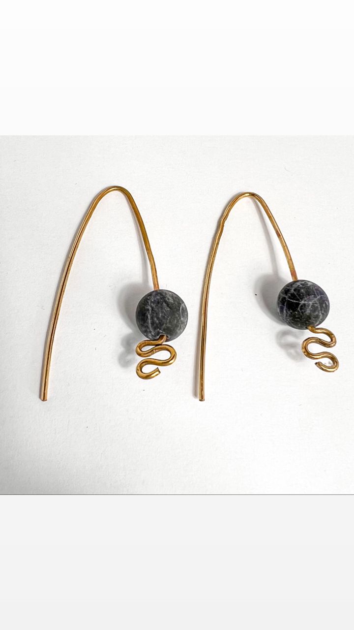 Minimalist Stress Relieving Brass Earrings