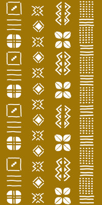 Mustard Mudcloth - Peel & Stick Wallpaper